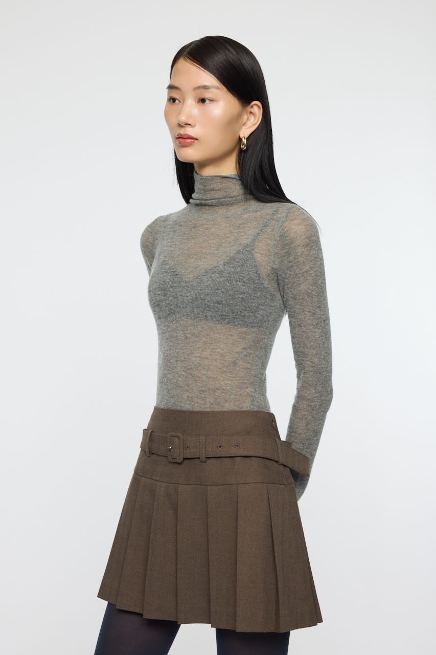 MOUSSY「SHEER TURTLE NECK ニットトップス」|ニット・セーター|