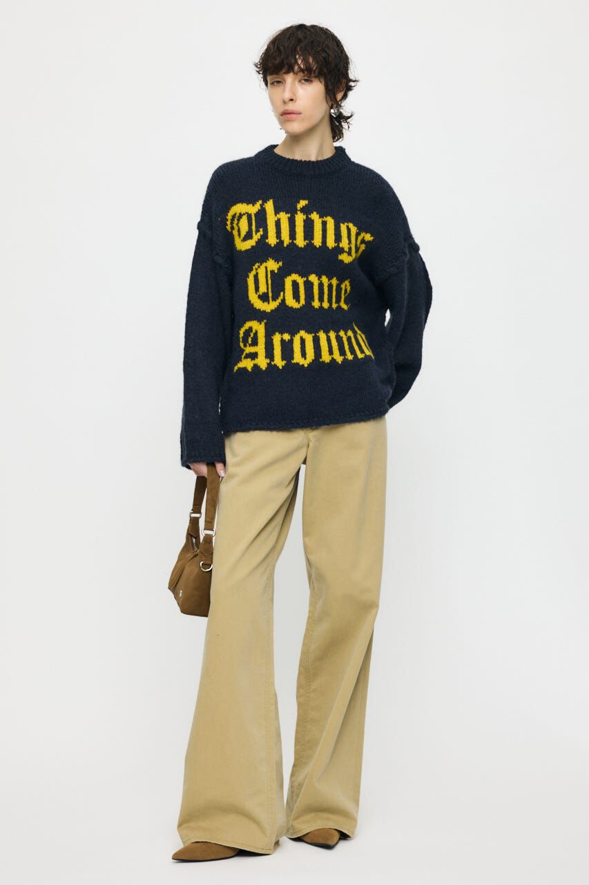 MOUSSY「JACQUARD WORD セーター」|ニット・セーター|