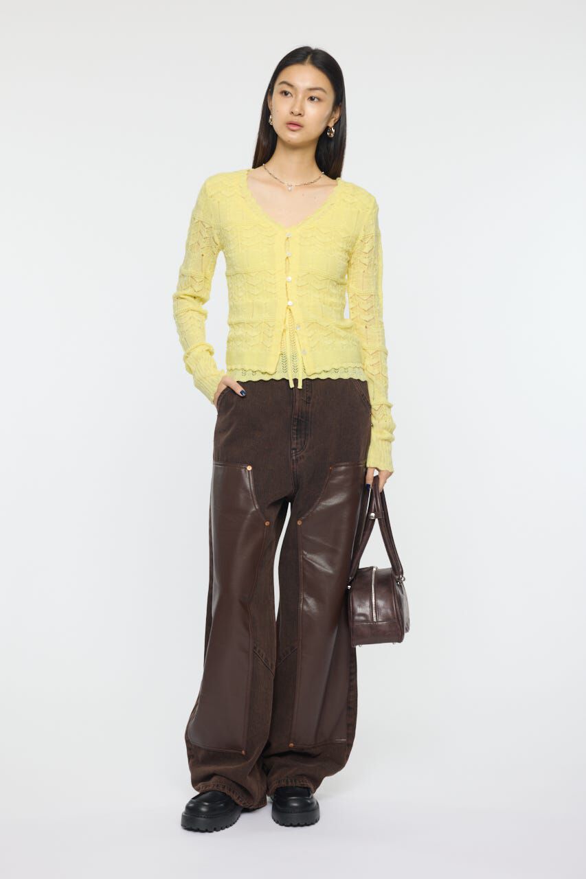 MOUSSY「MIXED EYELET ENSEMBLE トップス」|ニット・セーター|