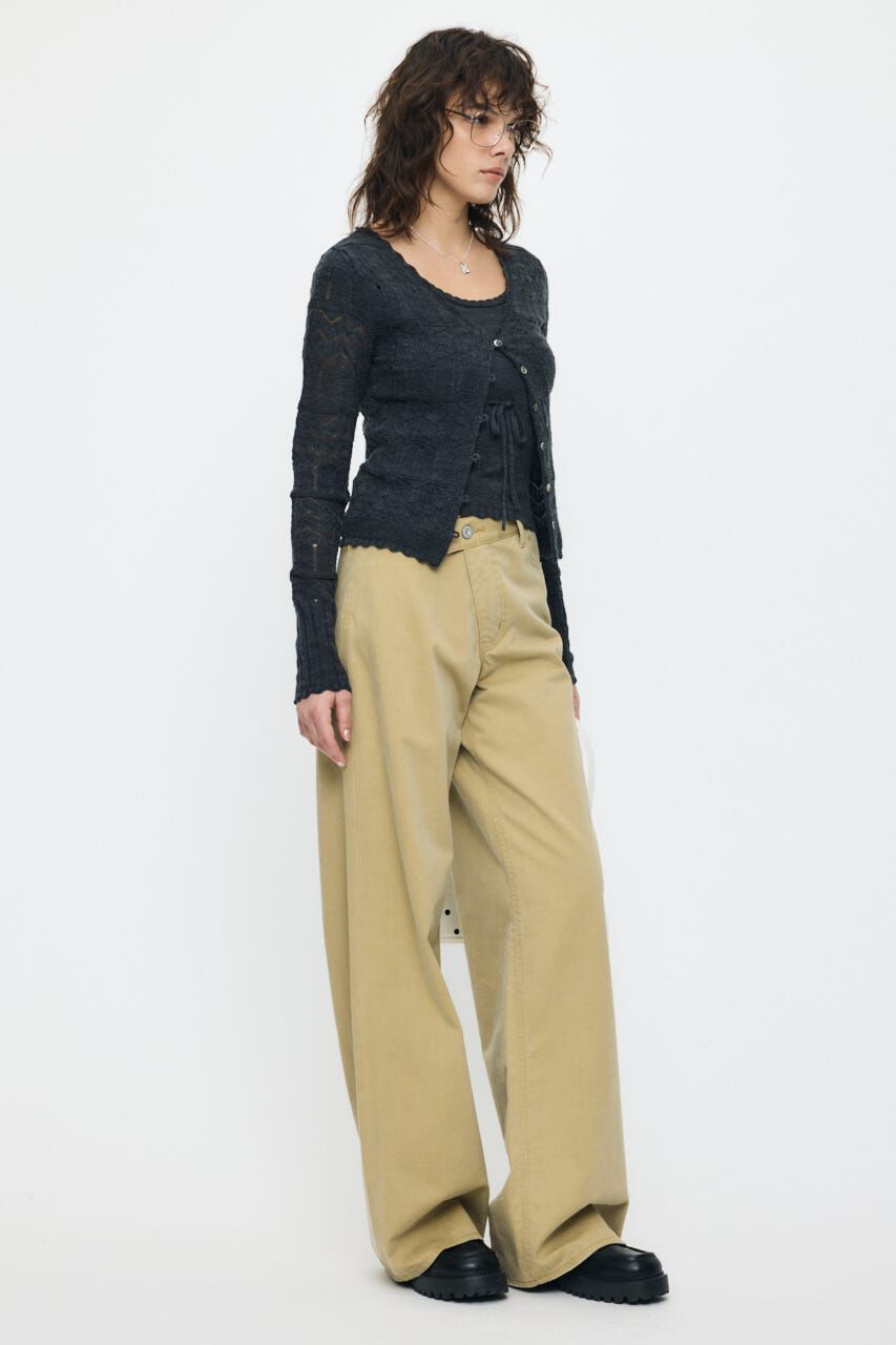MOUSSY「MIXED EYELET ENSEMBLE トップス」|ニット・セーター|