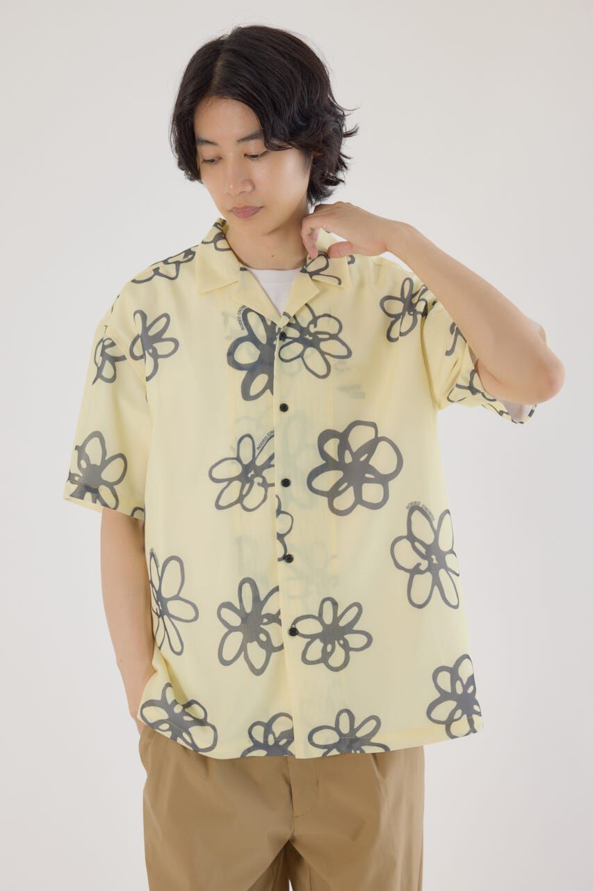 RODEO CROWNS「ポリメッシュフラワーシャツ」|シャツ・ブラウス|