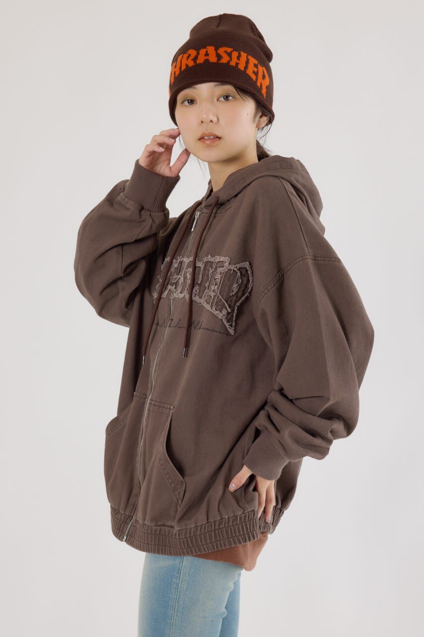 RODEO CROWNS「(THRASHER) デニムフードブルゾン」|ブルゾン・スタジャン|