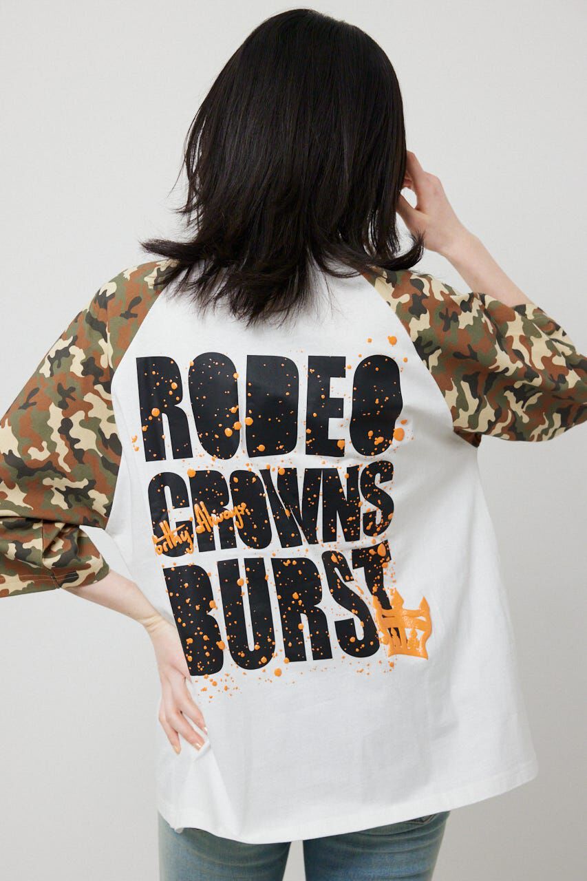 RODEO CROWNS「Ink Logo ラグランTシャツ」|Tシャツ・カットソー|迷彩