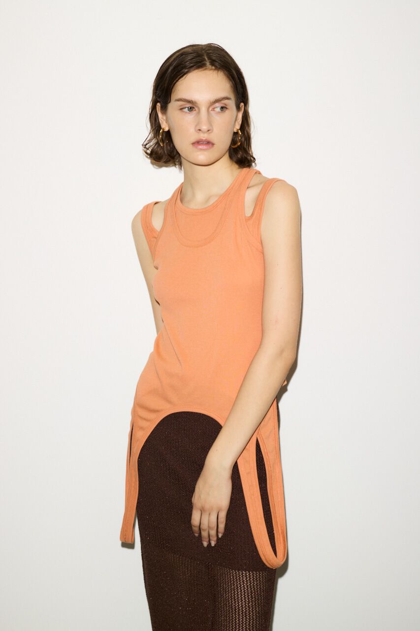 SLY「LAYERED HOLE TANK トップス」|タンクトップ|