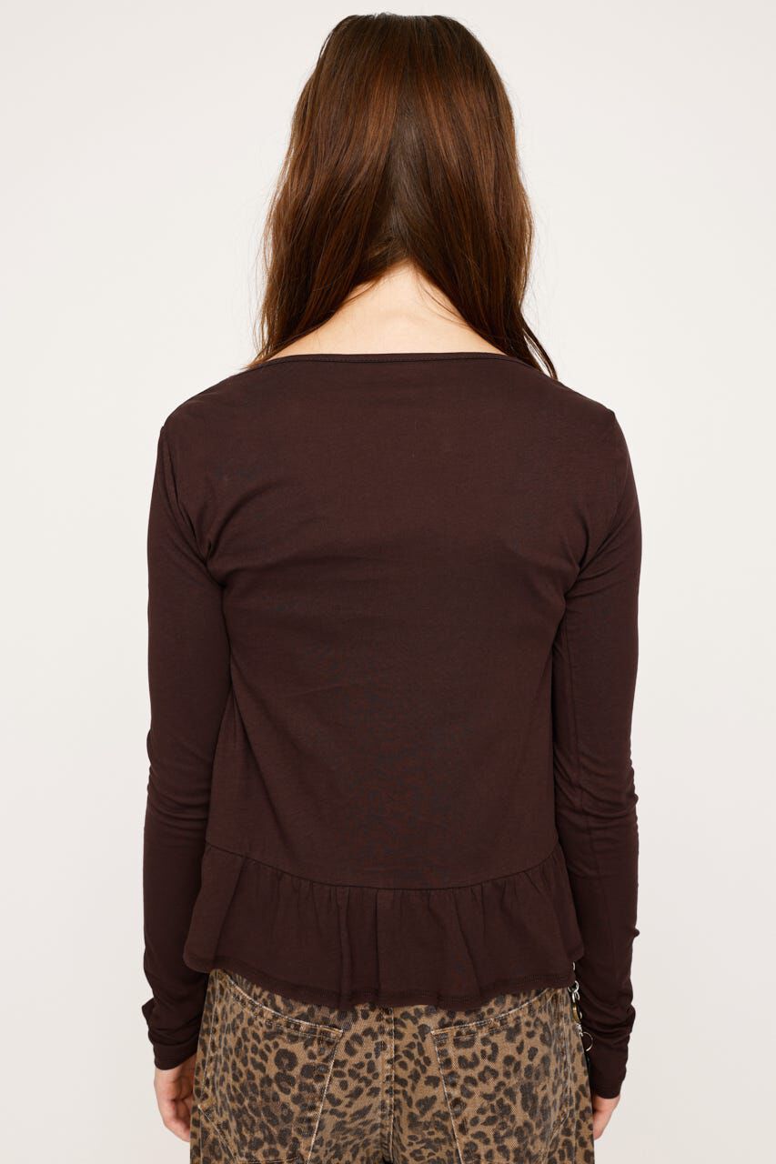 SLY「SQUARE NECK RIBBON トップス」|カーディガン|