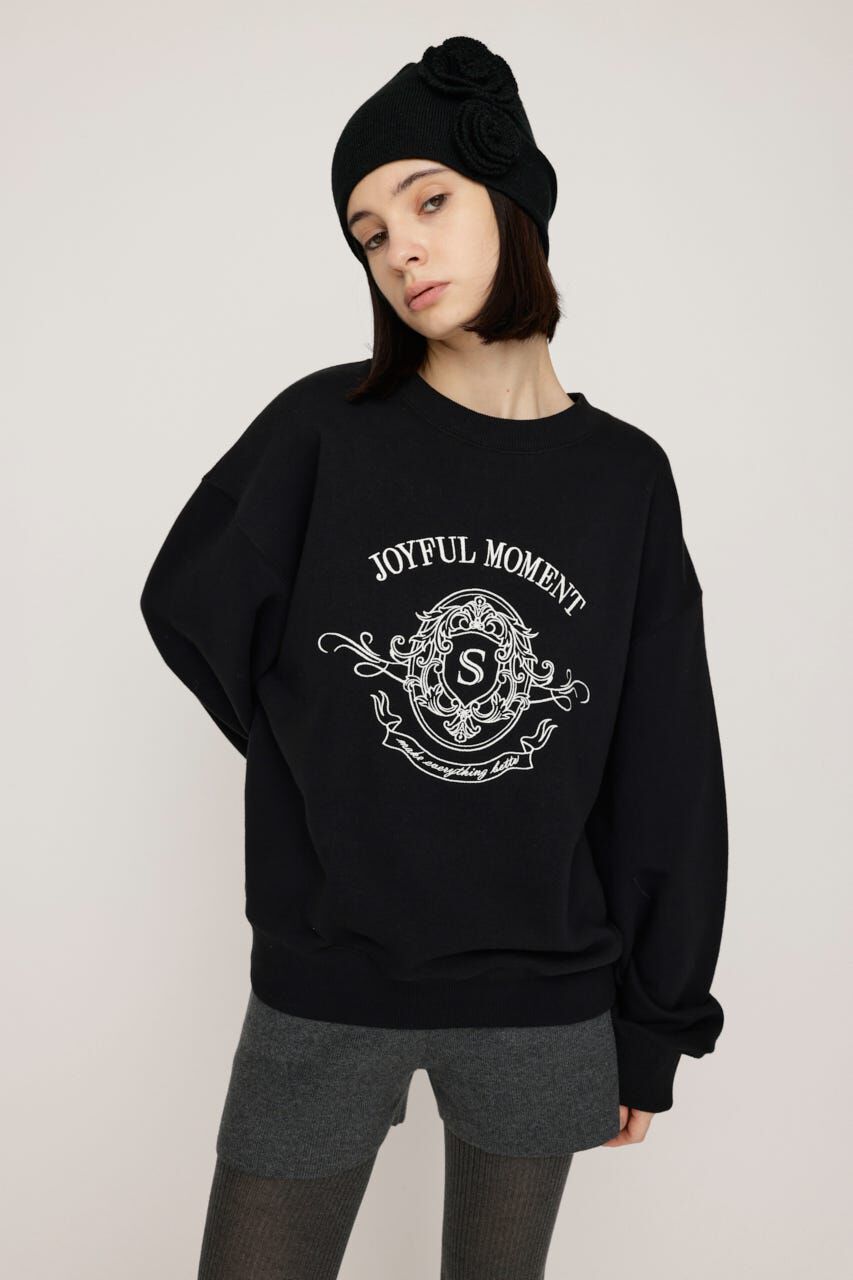 SLY「EMBROIDERY LOGO SW トップス」|パーカー|BLK