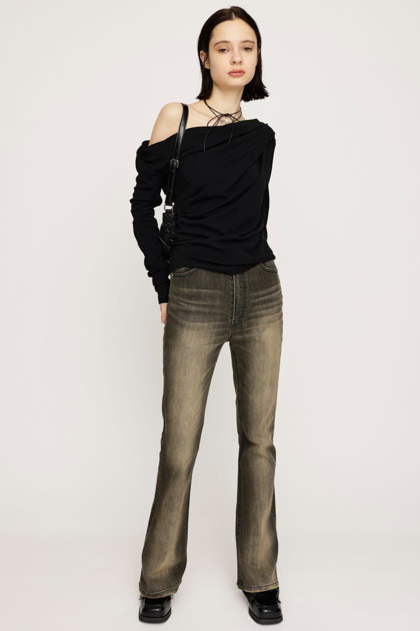 SLY「HW FLARE PT-C WITH ROICA（R）EF」|デニム|