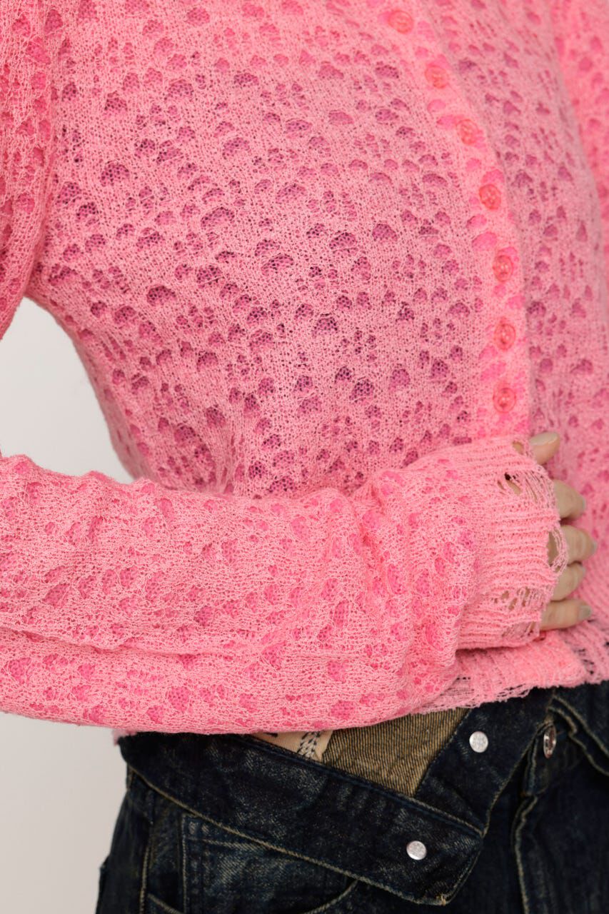 SLY「TWIN BLOOM KNIT カーディガン」|カーディガン|