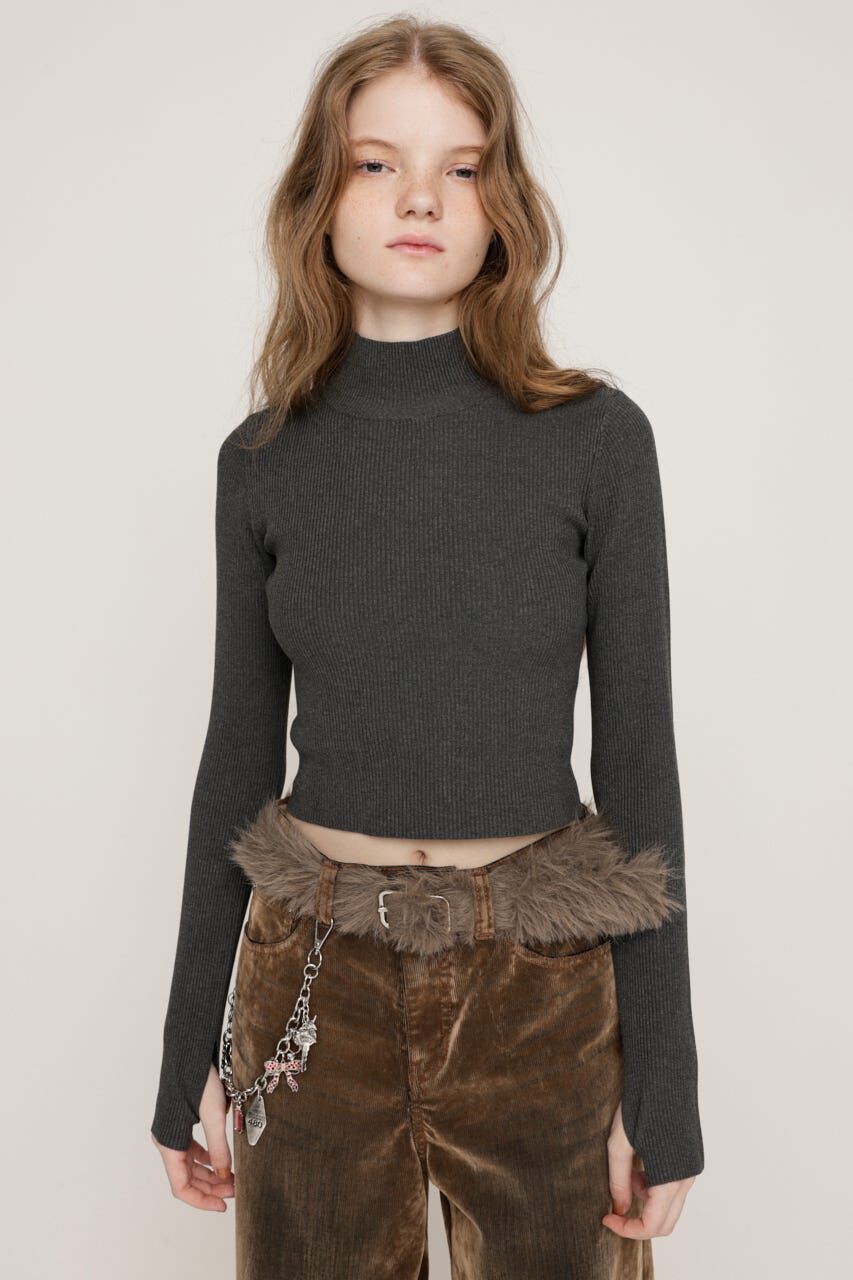 SLY「BASIC HG RIB H／N トップス」|ニット・セーター|
