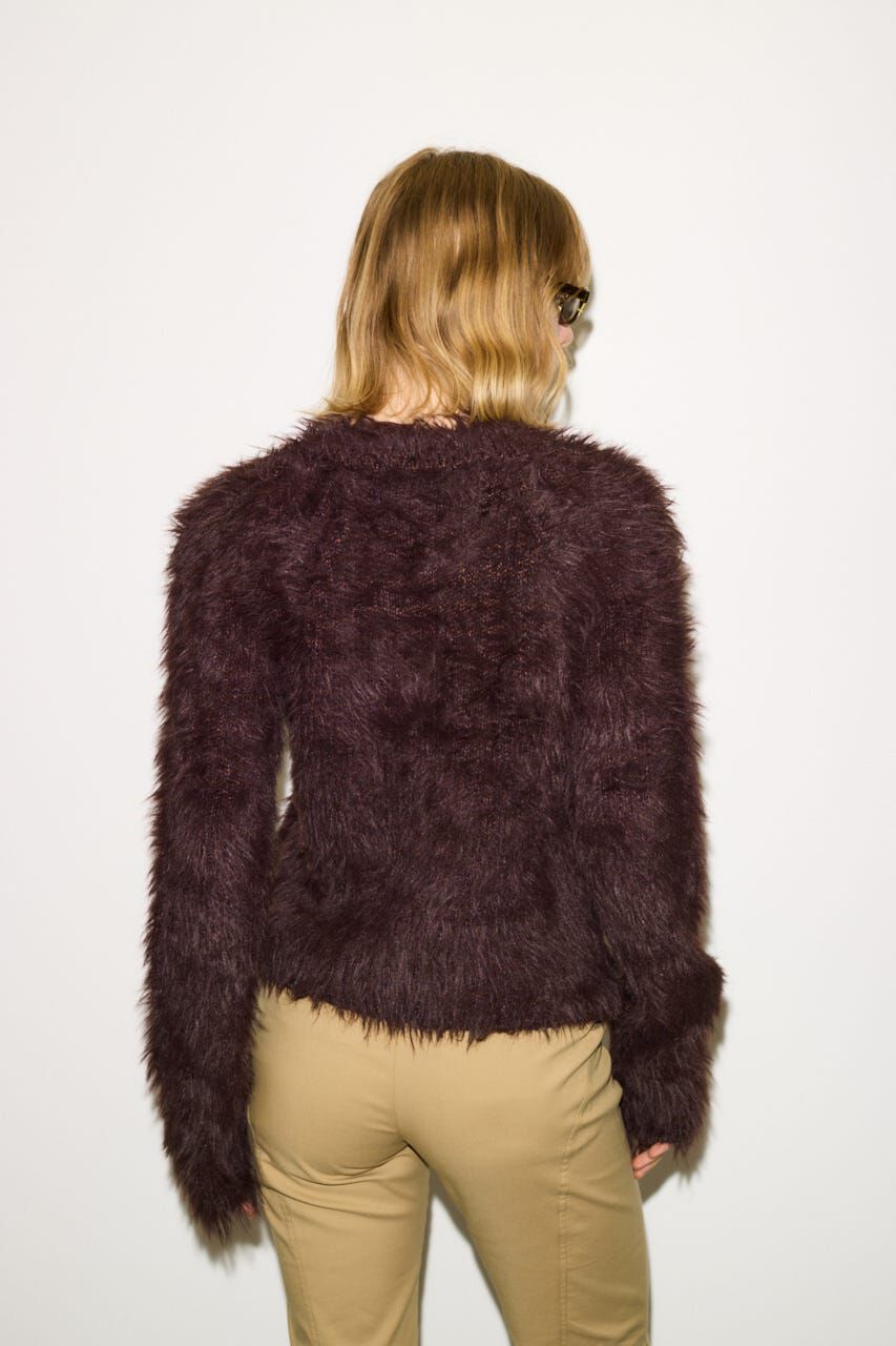 SLY「SHAGGY V／N TUCK PUFF トップス」|ニット・セーター|
