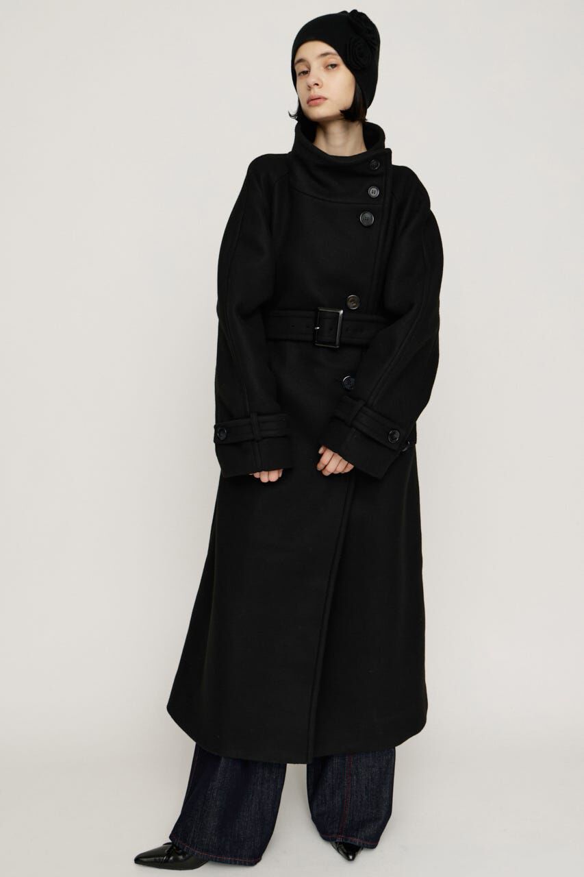 SLY「STAND NECK LONG コート」|その他|BLK