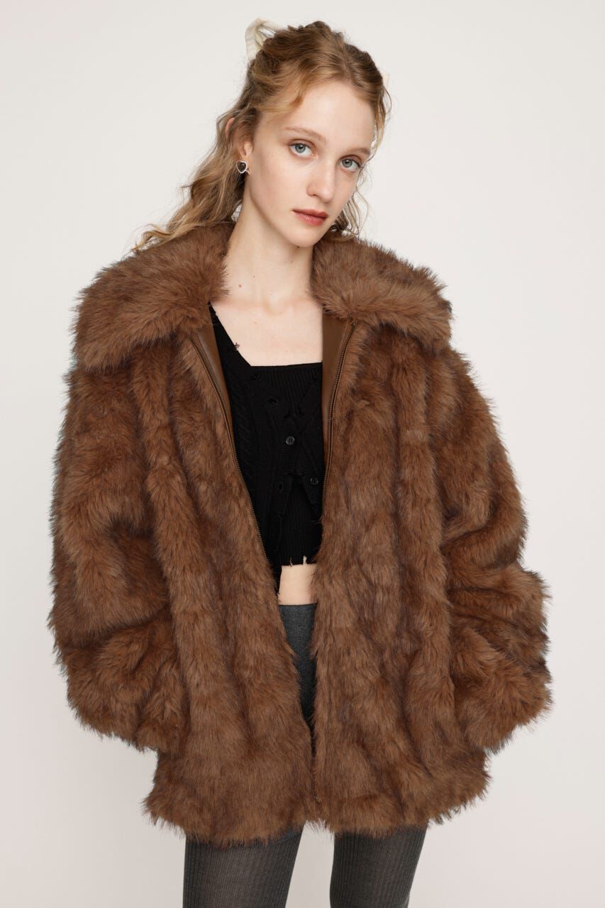 SLY「BIG COLLAR FUR コート」|その他|