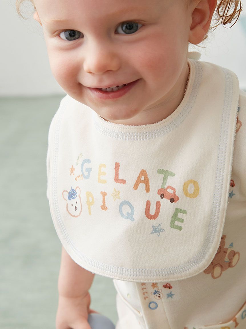 GELATO PIQUE KIDS & BABY「【BABY】ドローイングベアワンポイントスタイ」|スタイ|