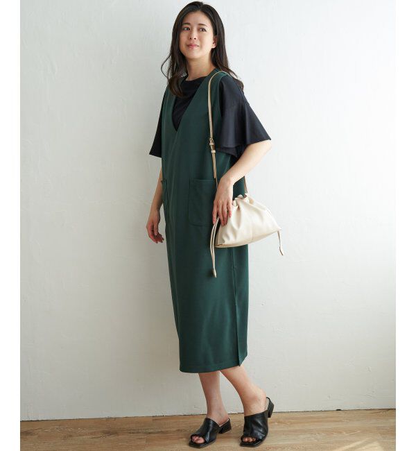 ikka「【2点セット】ジャンスカメローインナーアンサンブル」|ワンピース|