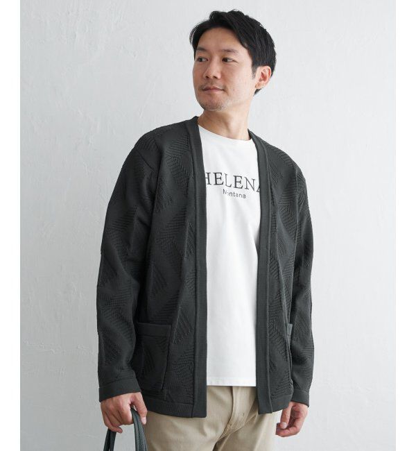 ikka「GOKU楽ニットジオメカーディガン」|その他|チャコール