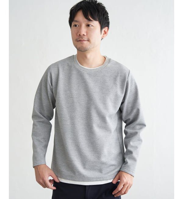 ikka「【雑誌MonoMax4月号掲載】パイナップルレイヤードロンT」|Tシャツ・カットソー|