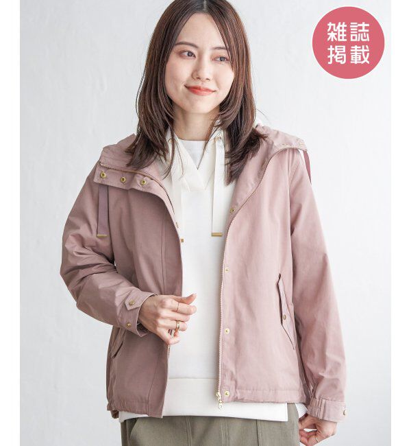 ikka「【雑誌InRed4月号掲載】撥水花粉リリースマウンテンパーカー」|ブルゾン・スタジャン|ピンクベージュ