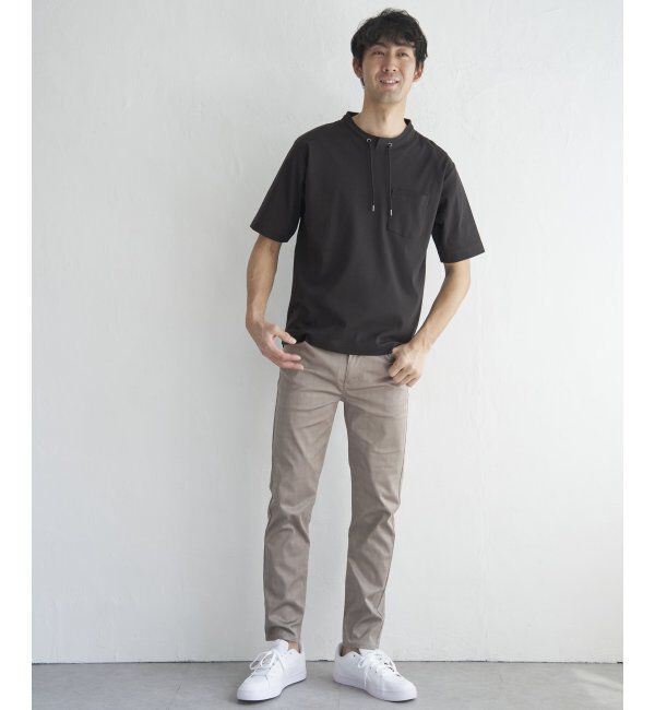 ikka「冷感ルーイカラー5分袖ポケT」|Tシャツ・カットソー|