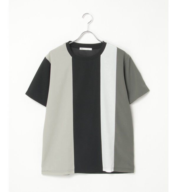 ikka「【接触冷感／吸水速乾】マルチファンクション縦切り替えTシャツ」|Tシャツ・カットソー|