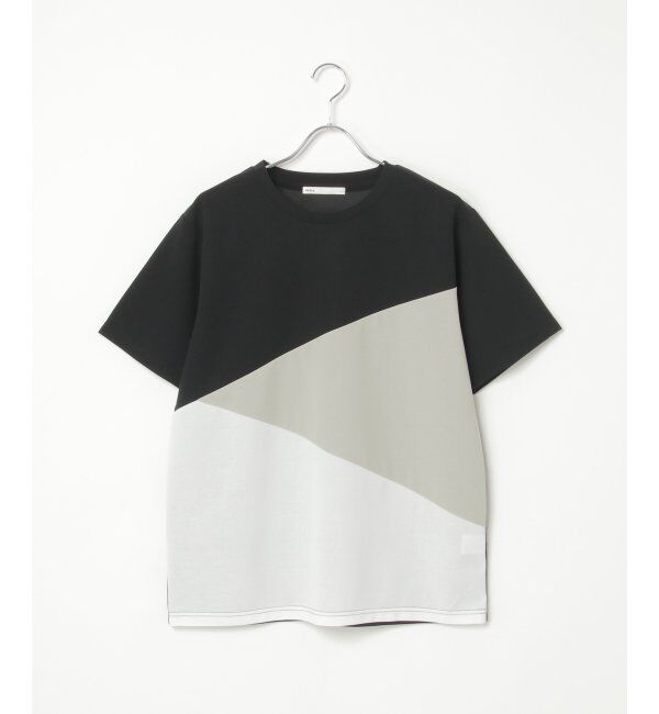 ikka「【接触冷感／吸水速乾】マルチファンクション斜め切り替えTシャツ」|Tシャツ・カットソー|