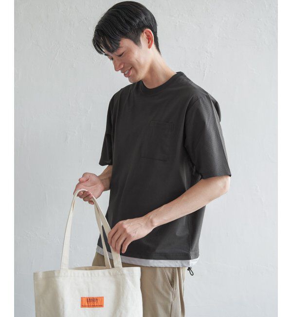 ikka「ドライメッシュドロストTシャツ」|Tシャツ・カットソー|