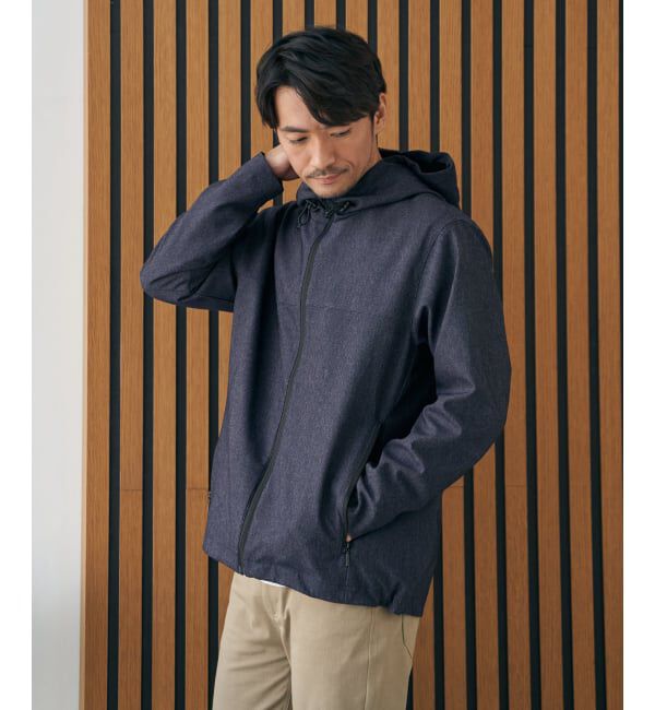 ikka「【雑誌MonoMax4月号掲載】撥水メランジ ジップマウンテンパーカー「小泉孝太郎さん着用モデル」」|ブルゾン・スタジャン|