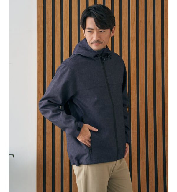 ikka「【雑誌MonoMax4月号掲載】撥水メランジ ジップマウンテンパーカー「小泉孝太郎さん着用モデル」」|ブルゾン・スタジャン|