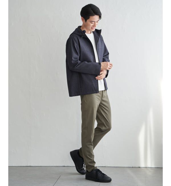 ikka「【雑誌MonoMax4月号掲載】撥水メランジ ジップマウンテンパーカー「小泉孝太郎さん着用モデル」」|ブルゾン・スタジャン|