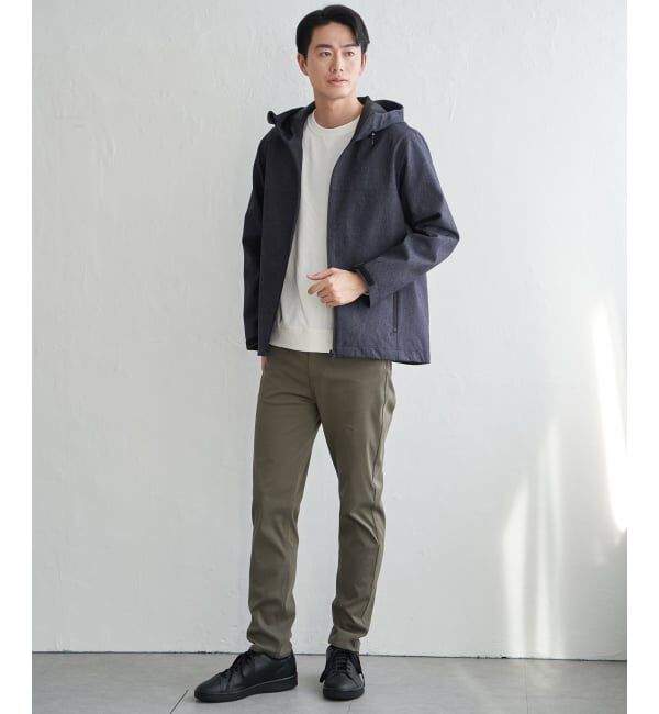 ikka「【雑誌MonoMax4月号掲載】撥水メランジ ジップマウンテンパーカー「小泉孝太郎さん着用モデル」」|ブルゾン・スタジャン|