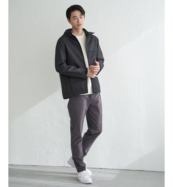 ikka「【雑誌MonoMax4月号掲載】撥水メランジ ジップマウンテンパーカー「小泉孝太郎さん着用モデル」」|ブルゾン・スタジャン|