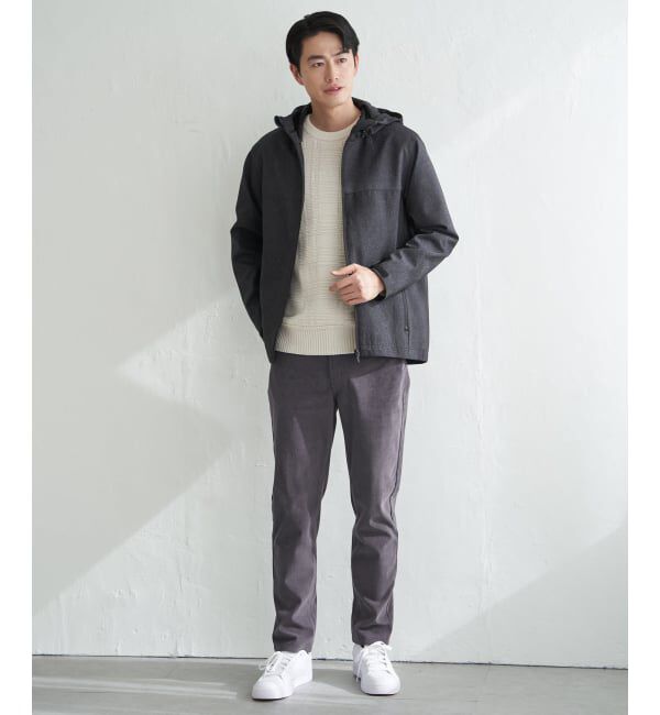 ikka「【雑誌MonoMax4月号掲載】撥水メランジ ジップマウンテンパーカー「小泉孝太郎さん着用モデル」」|ブルゾン・スタジャン|