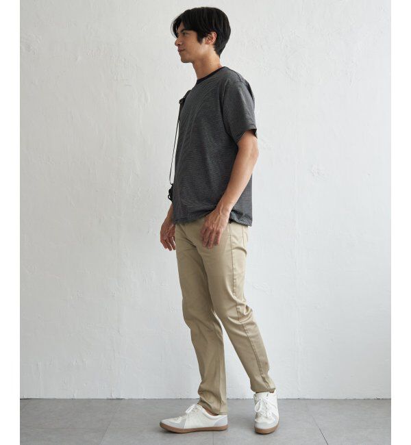 ikka「【お得だ値】冷感コットンドロストボーダーTシャツ」|Tシャツ・カットソー|