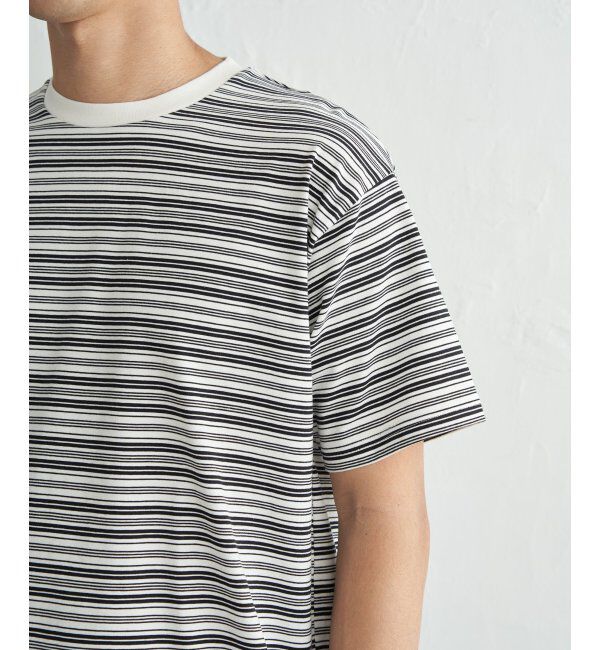 ikka「【お得だ値】冷感コットンドロストボーダーTシャツ」|Tシャツ・カットソー|