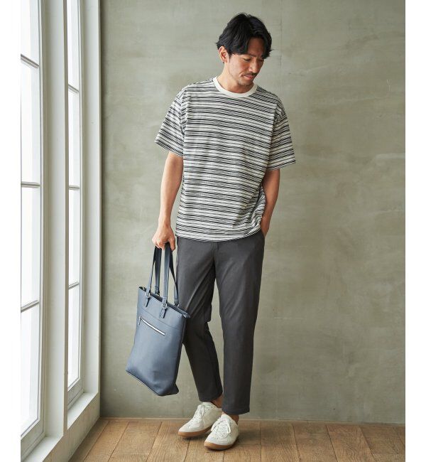 ikka「【お得だ値】冷感コットンドロストボーダーTシャツ」|Tシャツ・カットソー|