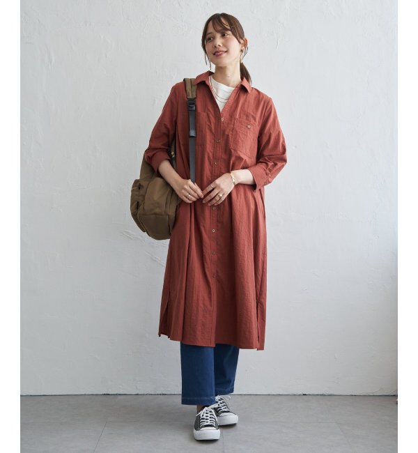 ikka「コットンポケ付きシャツワンピース」|その他|