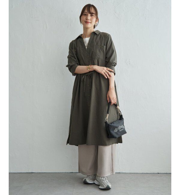 ikka「コットンポケ付きシャツワンピース」|その他|