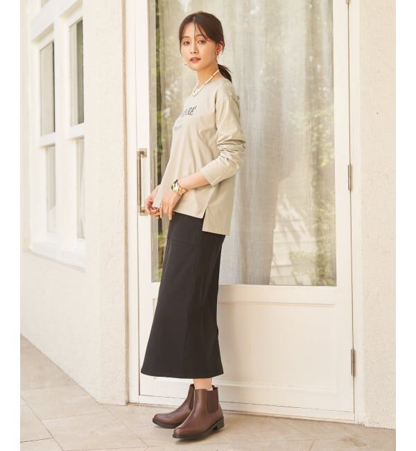ikka「ロゴフォトプリントロンT」|Tシャツ・カットソー|