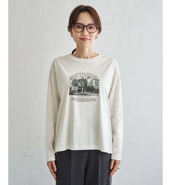 ikka「ロゴフォトプリントロンT」|Tシャツ・カットソー|