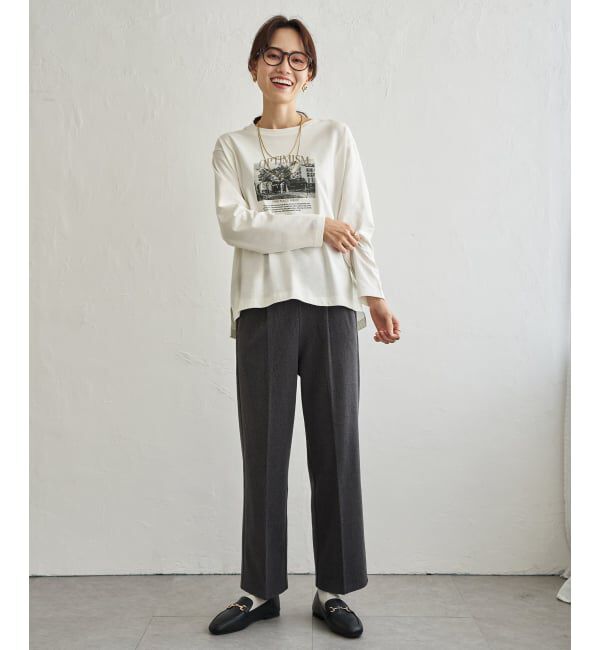 ikka「ロゴフォトプリントロンT」|Tシャツ・カットソー|