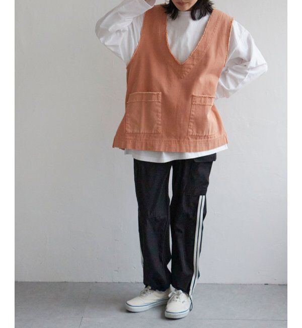 VENCE share style「ポプリンライン入りカーゴパンツ」|デニム|