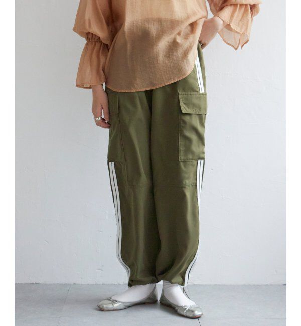 VENCE share style「ポプリンライン入りカーゴパンツ」|デニム|