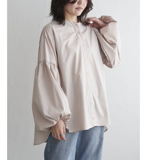 VENCE share style「バルーン袖スタンドシャツ」|シャツ・ブラウス|