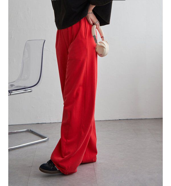 VENCE share style「【セットアップ対応】パウダー加工パンツ」|その他|レッド
