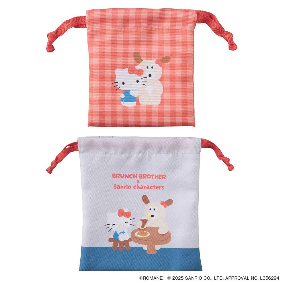 Bonnes fetes「巾着ポーチ・２ｐセット／ブランチブラザーｘサンリオキャラクターズ」|ポーチ|C