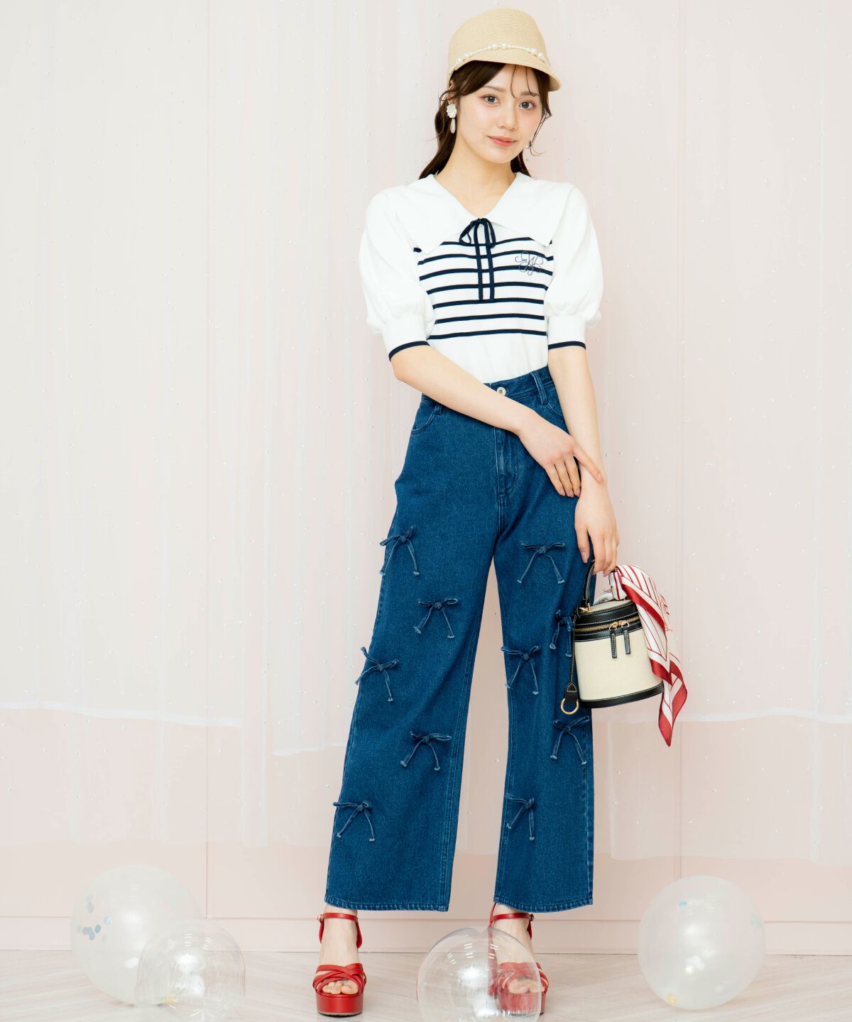 WILLSELECTION「リボンモチーフデニムパンツ」|その他|