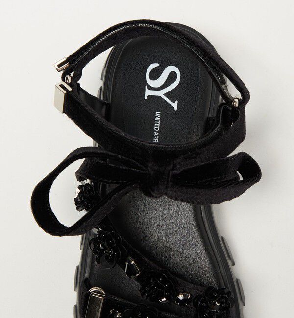 SY UNITED ARROWS「＜SY＞フラワービジューリボン サンダル50&uarr;」|サンダル|
