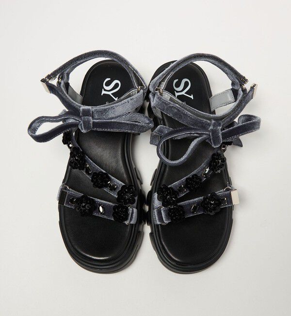 SY UNITED ARROWS「＜SY＞フラワービジューリボン サンダル50&uarr;」|サンダル|