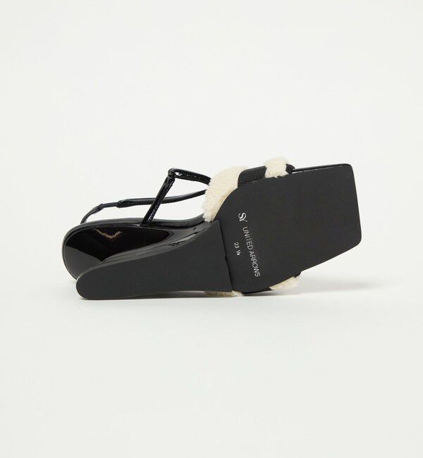 SY UNITED ARROWS「＜SY＞ボア ウェッジバックベルト サンダル60&uarr;」|サンダル|
