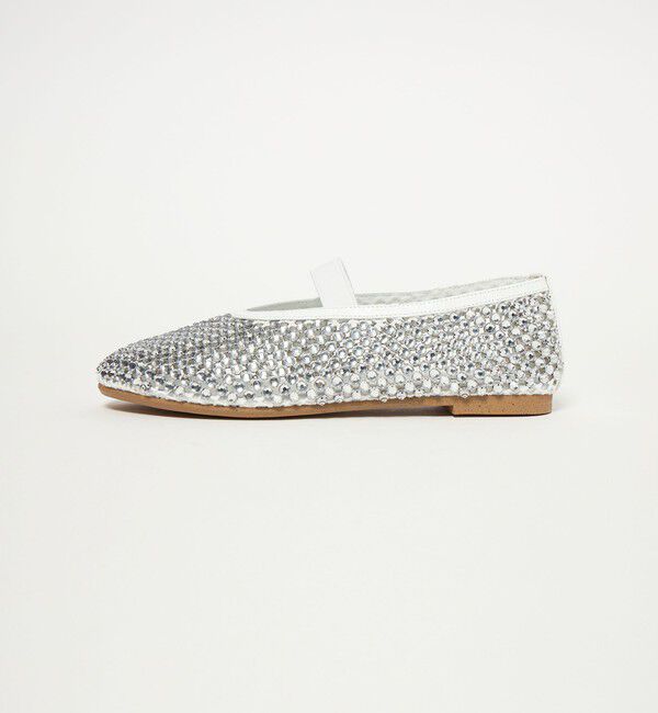 UNITED ARROWS「メッシュ ビジュー フラットシューズ」|バレエシューズ|