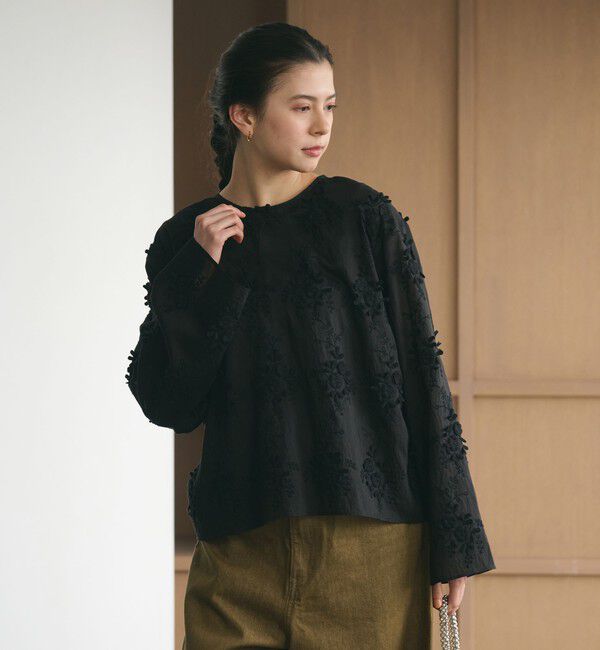 BEAUTY&YOUTH UNITED ARROWS「セルロースナイロン エンブロイダリーシャツ 2WAY」|シャツ・ブラウス|
